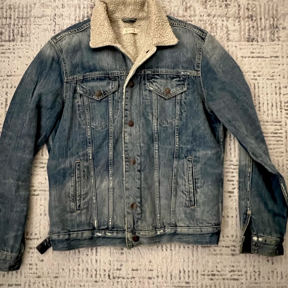Allsaints Men’s Denim Jacket Large (fits Medium)